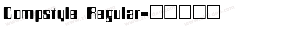 Compstyle Regular字体转换